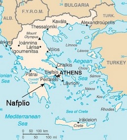 NAFPLION, GREECE MAP