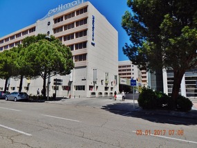 THE PULLMAN HOTEL WHERE I STAYED IN MADRID.