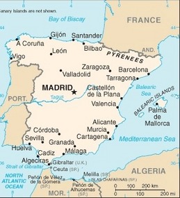 MADRID, SPAIN MAP