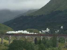 The Jacobite Steam Train at the Glenfinnan Viaduct