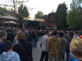 Crowd gathering in Whistler