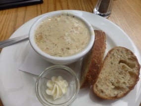 Clam chowder was delicious 