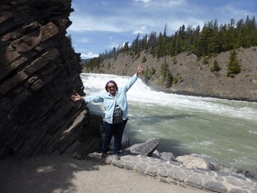 Bow Falls at backdoor of Fairmont