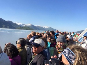 A bit of a crowd on deck