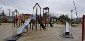 A wet Kyoto playground.