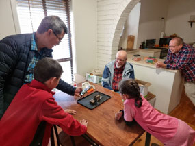 Doug showing us his steam engine