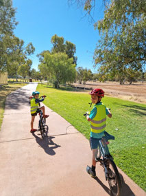 Cycling along the Todd River