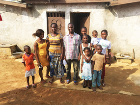 Michel, family and church friends