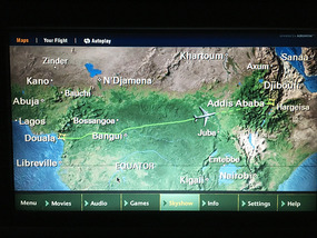 Flight path to Addis Ababa