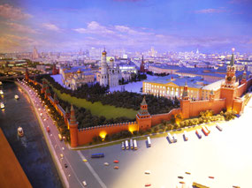 Scale model of the Moscow Kremlin