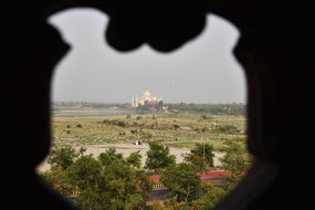 The Taj Mahal from the Agra Fort