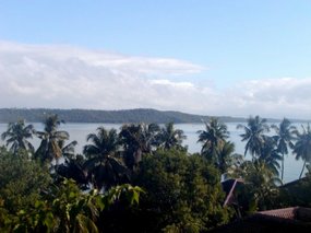 A view of the Gulf of Leyte from the hotel