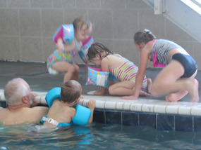 Showing the kids how the Drain works