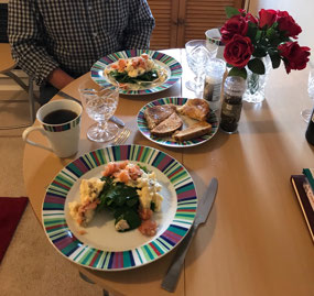 Breakfast at our bnb.