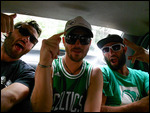 Cam, Junior and Nate on the way to the winery tour