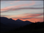 sunset to hoverla  mountain chain