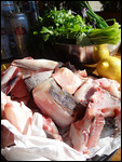 fish for the soup and diverse aromatic herbs