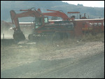 pelleteuse à l'ouvrage