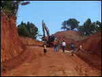 la route en travaux