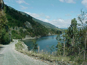 Driving next to tyhe lake
