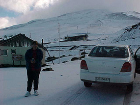 In the snow