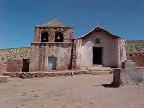 A very old church in the Atachama desert