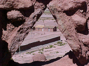 View through a hole