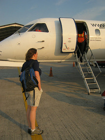The small plane to Flores, Guatemala