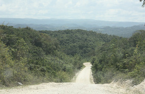 Dirt roads for miles and miles
