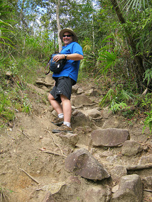 The crazy path down (and up) to the falls