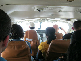 That's the pilot in the baseball cap