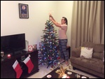decorating the tree