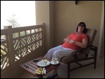 breakfast on the balcony