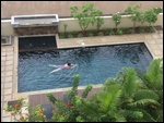 Kate's final swim in the pool