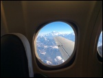 Mount Everest through the porthole