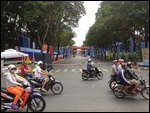 view of tomorrow's parade stands