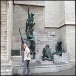 statues of workmen and retired gardener