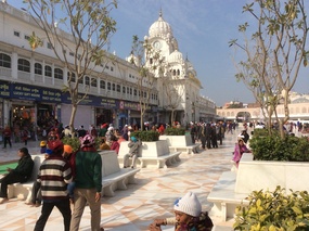 outside the golden temple complex