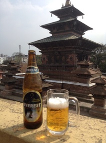 our final beer in kathmandu