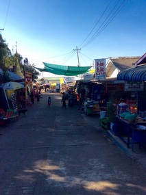 morning street scene