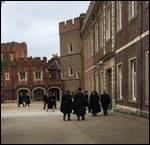 Students and faculty entering Eton College
