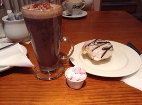 Hot chocolate & marshmallows plus my Fairy Cake!