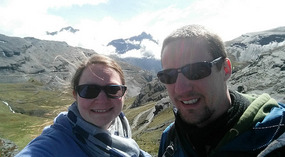 Jayna and Ken at the start of the Death Road