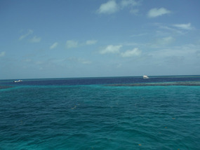 The Blue Hole - the boats are in the Hole
