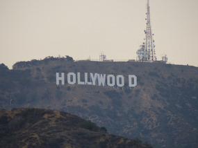 First view of the Hollywood sign