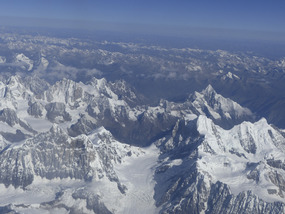 Mountainous scenery from the plane