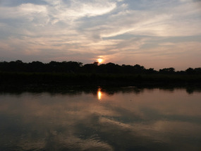 Sunset over Rapti river