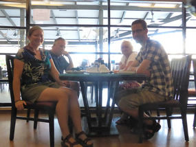 At breakfast