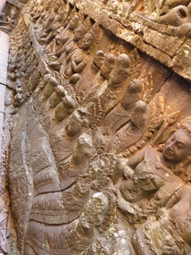Terrace of the Leper King, Naga and carvings
