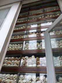 Skulls in the memorial stupa